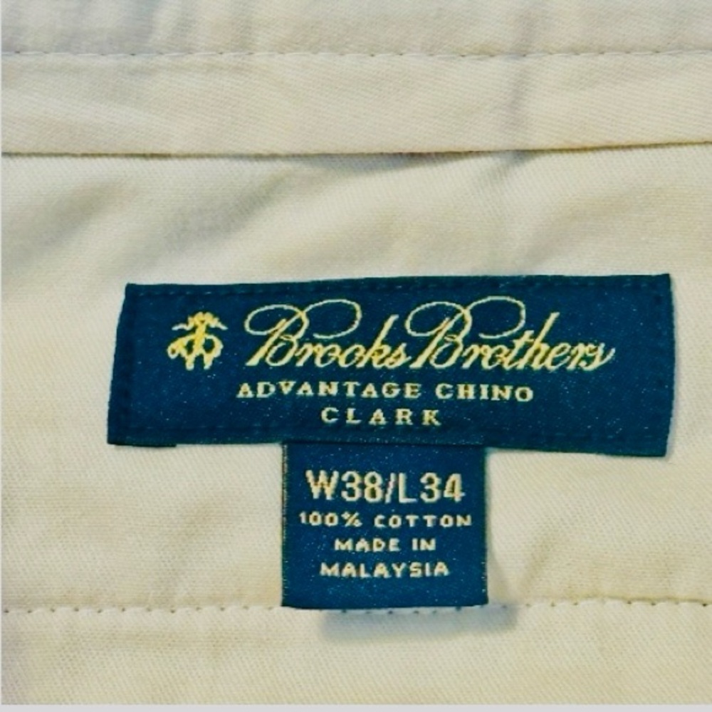 BROOKS BROTHERS ADVANTAGE CHINO WRINKLE FREE “CLARK” WAIST 38 LENGTH 34 NWT $89 - Picture 3 of 11